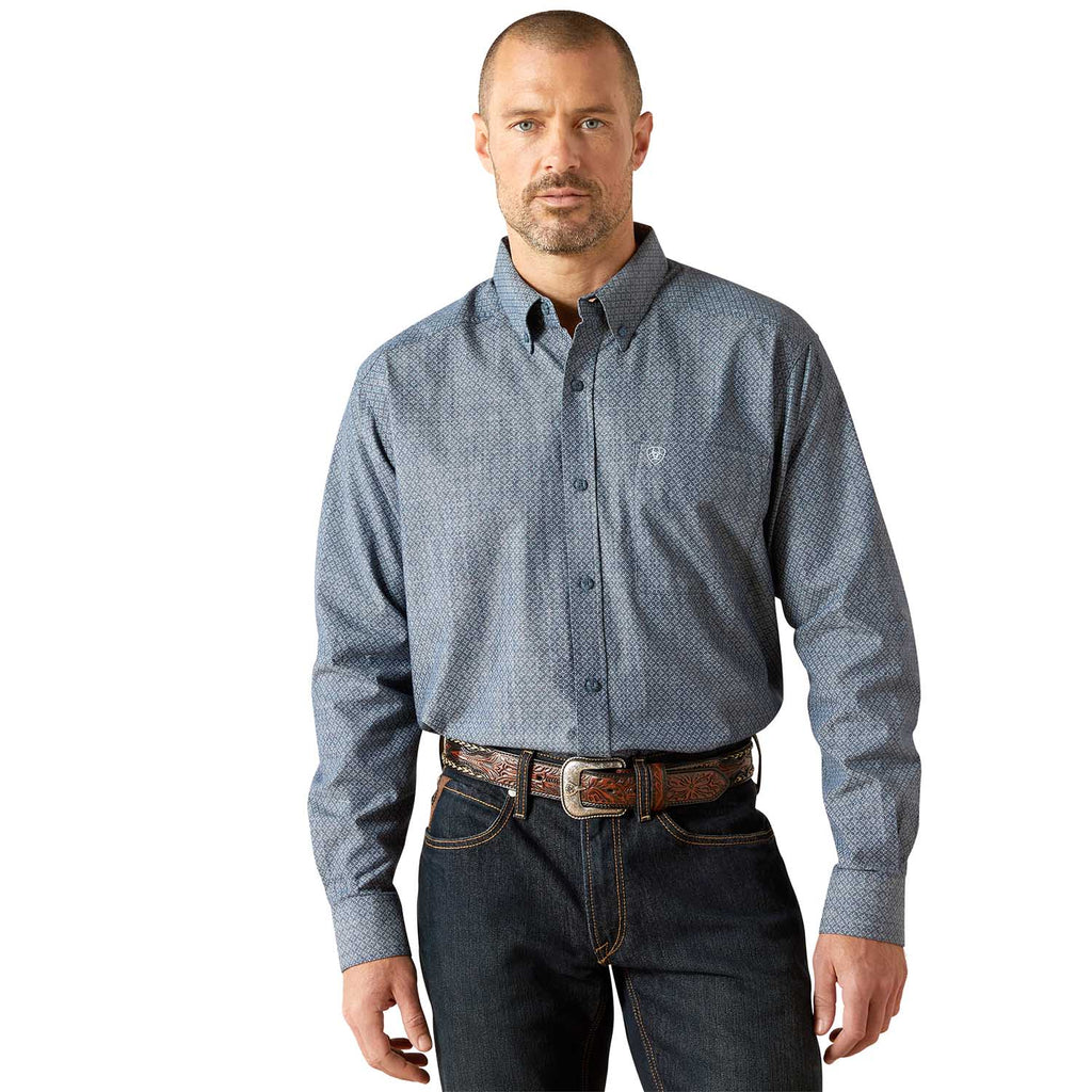 Ariat Mens Trent Classic Fit Long Sleeve Shirt – Rugged Button - Front Casual Shirt - Paranoid Ranch