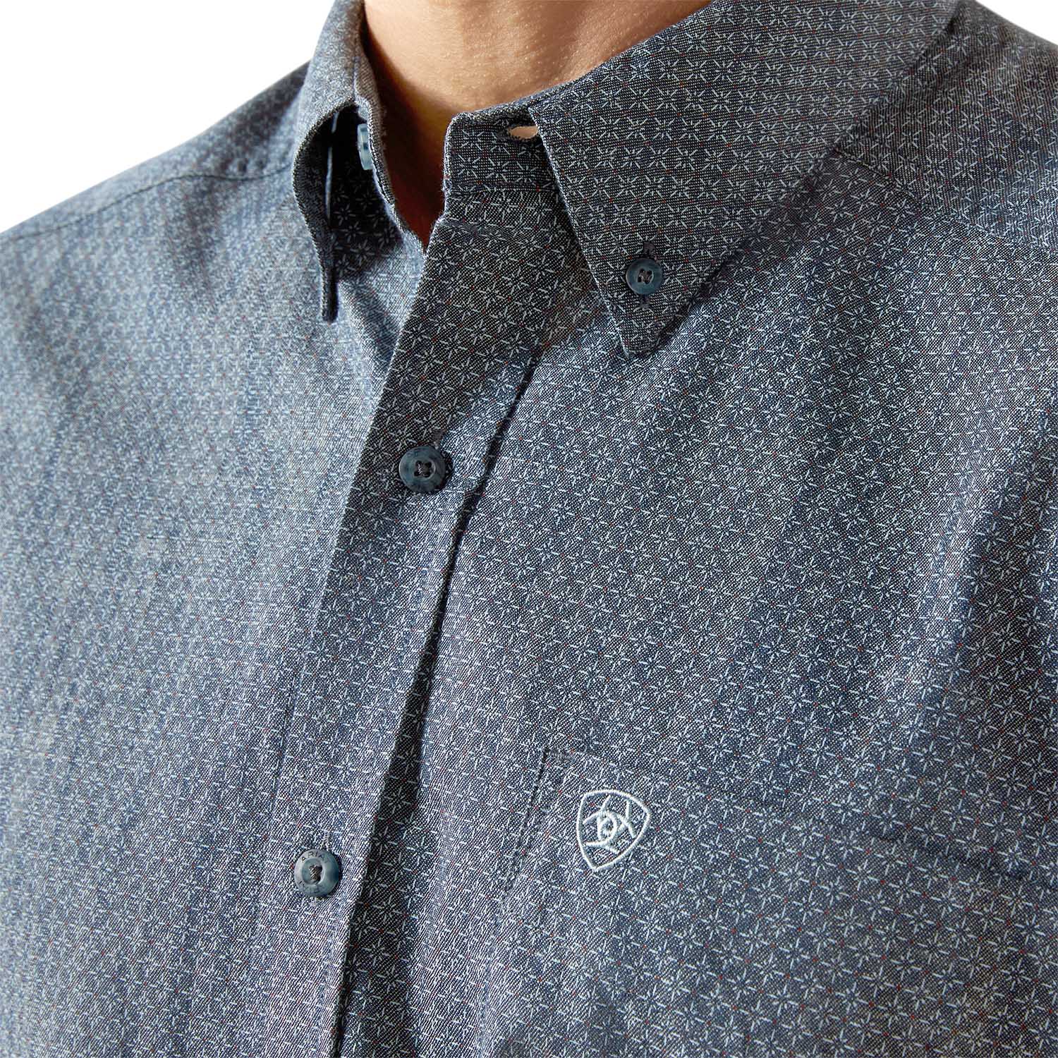 Ariat Mens Trent Classic Fit Long Sleeve Shirt – Rugged Button - Front Casual Shirt - Paranoid Ranch