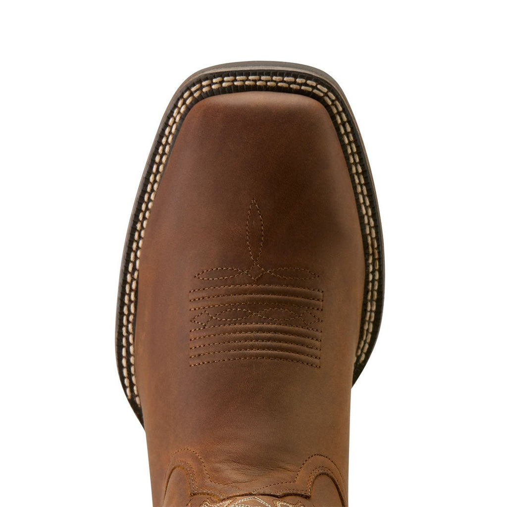 Ariat Mens Western Big Rig Wide Square Toe Cowboy Boot – Comfortable Durable Leather Work Boot - Paranoid Ranch