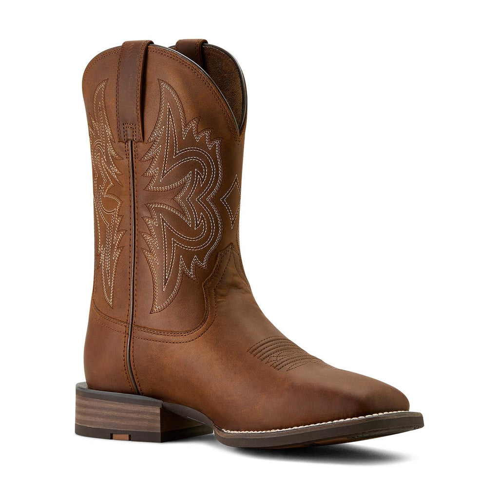 Ariat Mens Western Big Rig Wide Square Toe Cowboy Boot – Comfortable Durable Leather Work Boot - Paranoid Ranch