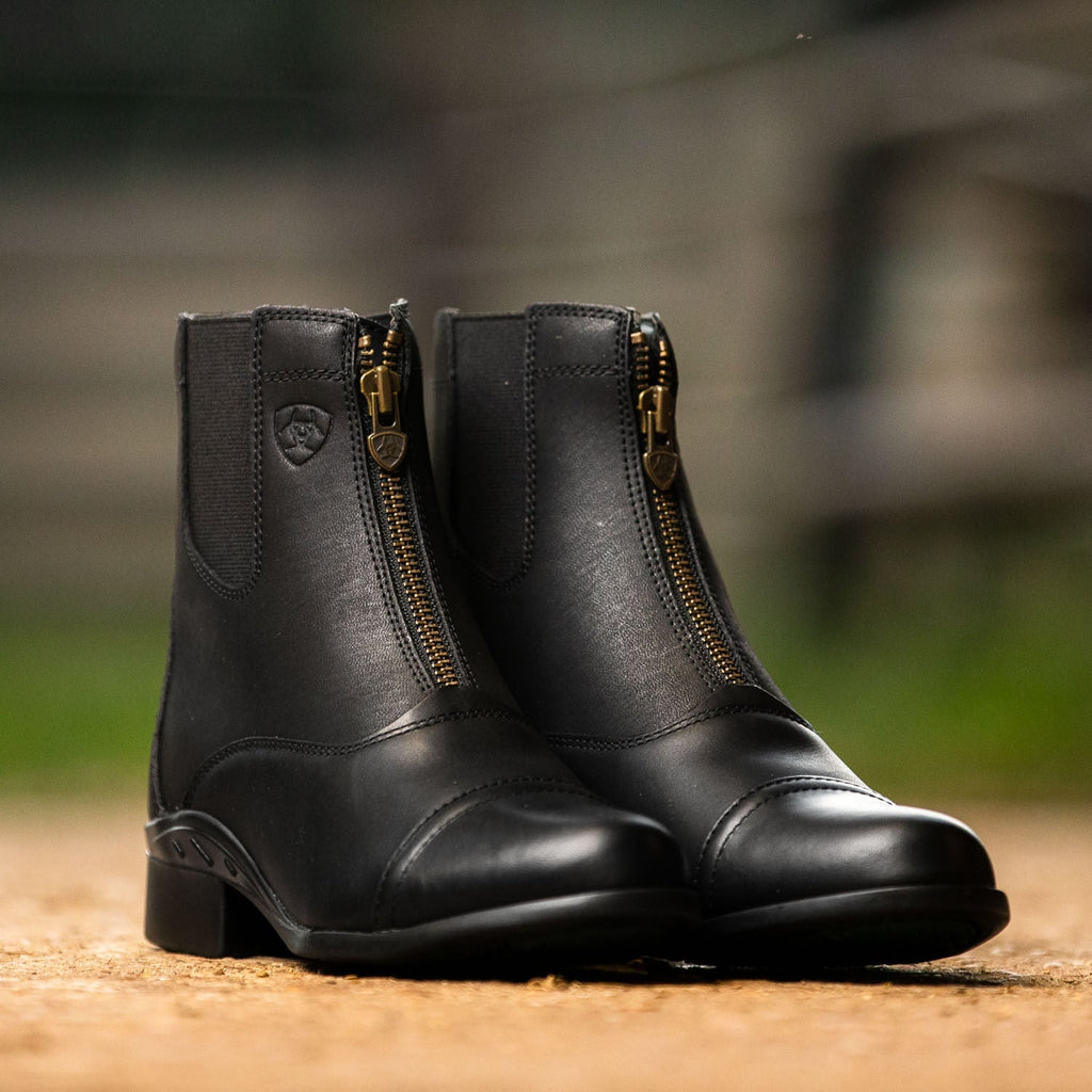 Ariat Scout Zip Paddock Boot, Adult, Black - Paranoid Ranch