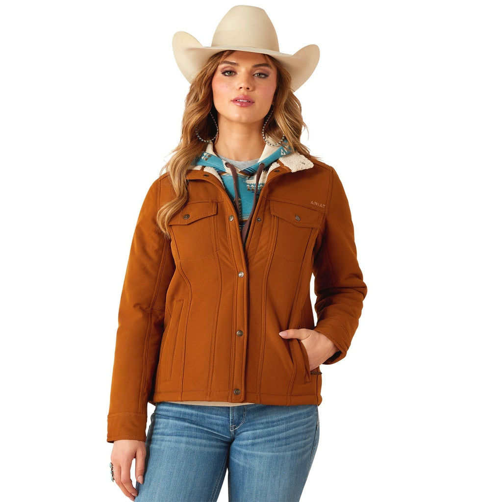 Ariat Womens Berber Back Softshell Jacket – Sherpa-Lined Trucker-Style Warm Layer - Paranoid Ranch