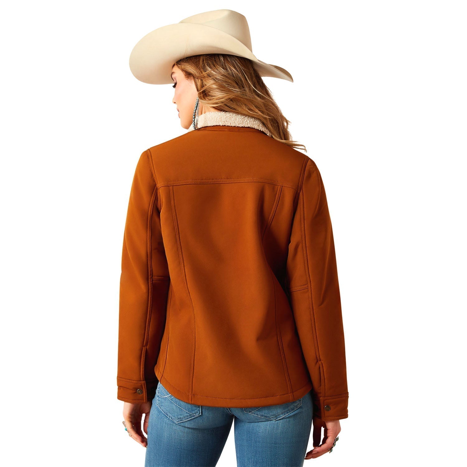 Ariat Womens Berber Back Softshell Jacket – Sherpa-Lined Trucker-Style Warm Layer - Paranoid Ranch