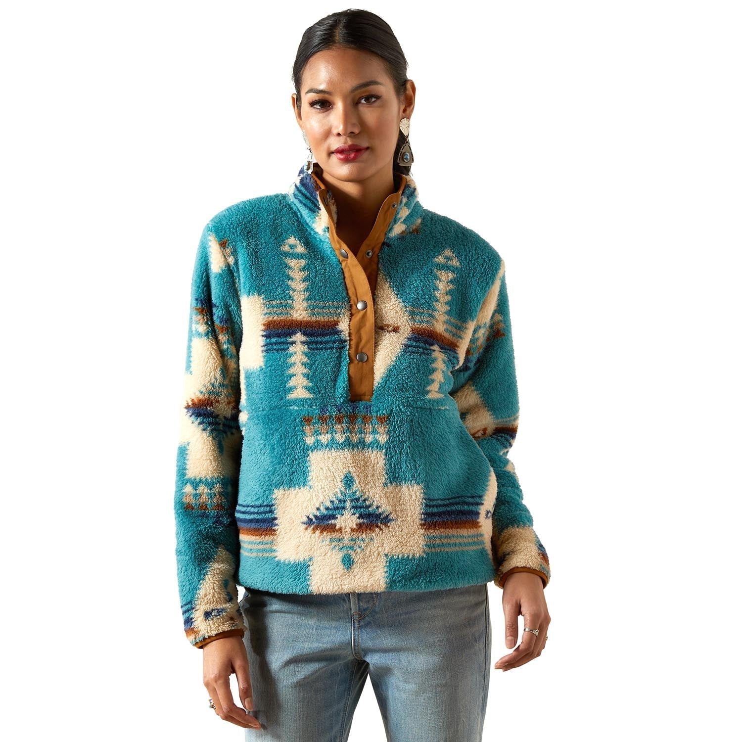 Ariat Womens Berber Snap Front Sweatshirt - Paranoid Ranch