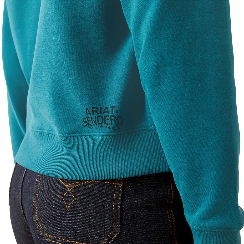 Ariat Women's Essential Sendero "West is Best" Graphic Sweatshirt – Cozy Western Fleece Crewneck - Paranoid Ranch