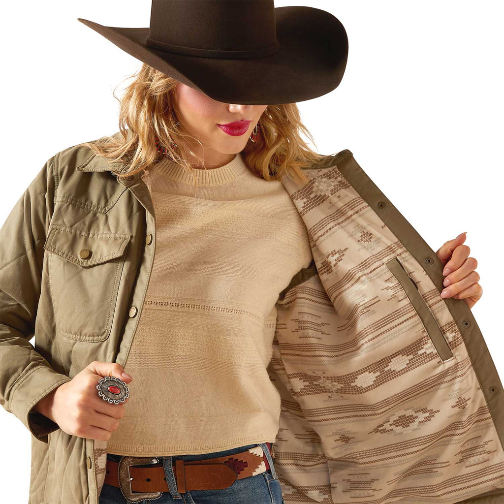 Ariat Womens Grizzly Quilted Barn Jacket – Warm Wind-Resistant Fleece-Lined Workwear Jacket - Paranoid Ranch