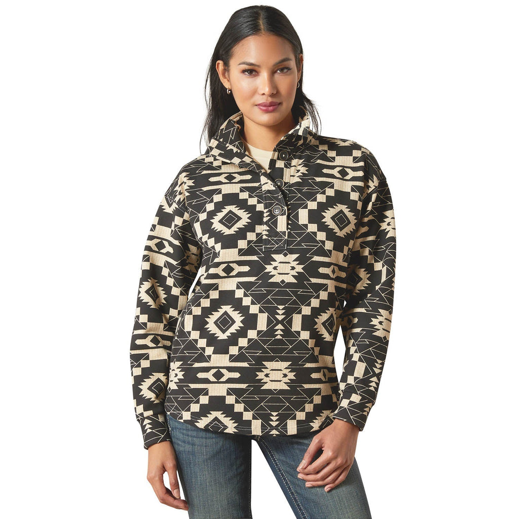 Ariat Womens Hometown Button Front Sweatshirt - Paranoid Ranch