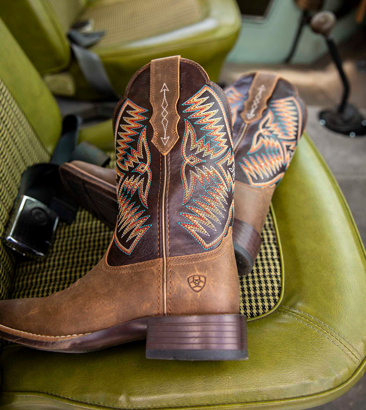 Ariat Women's Odessa StretchFit Western Boot, Fateful Brown - Paranoid Ranch