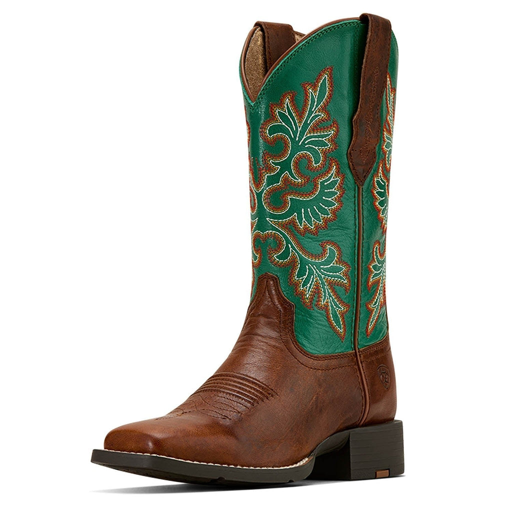 Ariat Women's Round Up Wide Square Toe StretchFit Western Boot - Paranoid Ranch
