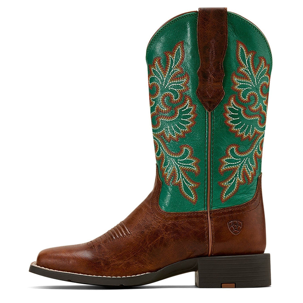 Ariat Women's Round Up Wide Square Toe StretchFit Western Boot - Paranoid Ranch