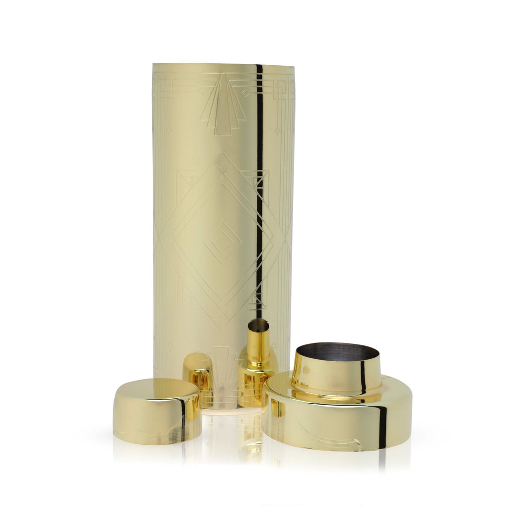 Art Deco Cocktail Shaker in Gold - Paranoid Ranch