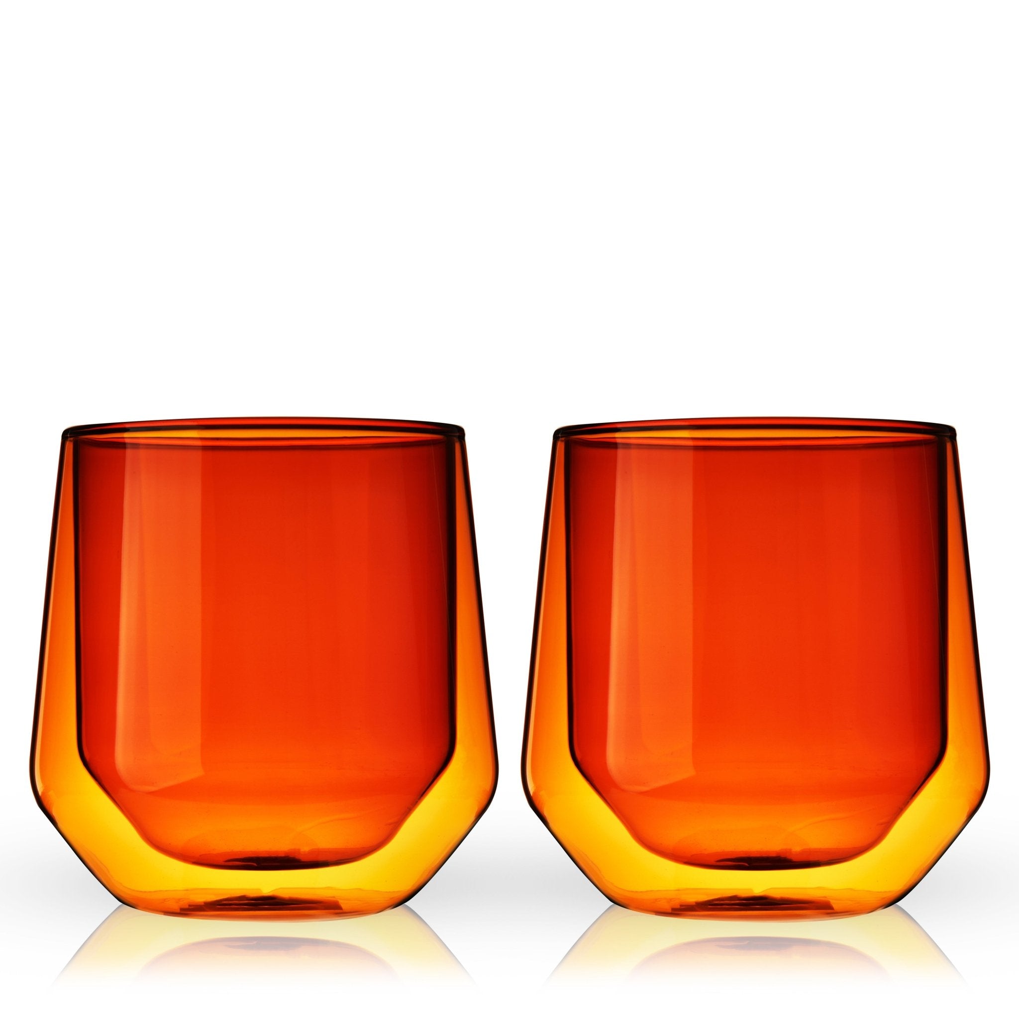 Aurora Double - Walled Tumblers in Amber Set of 2 - Paranoid Ranch