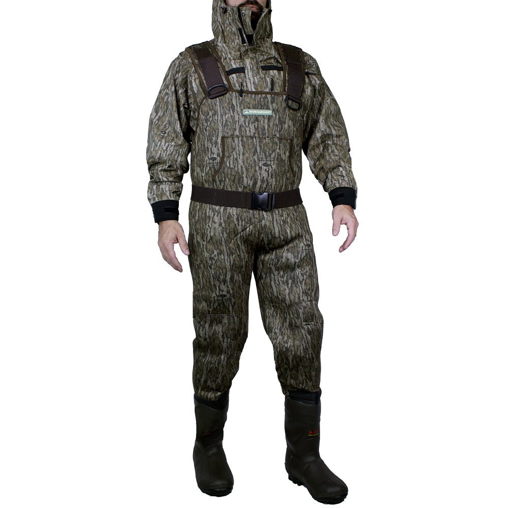 BAYOU 3.5mm Neoprene Camo Chest Wader – 600g Boots - Paranoid Ranch