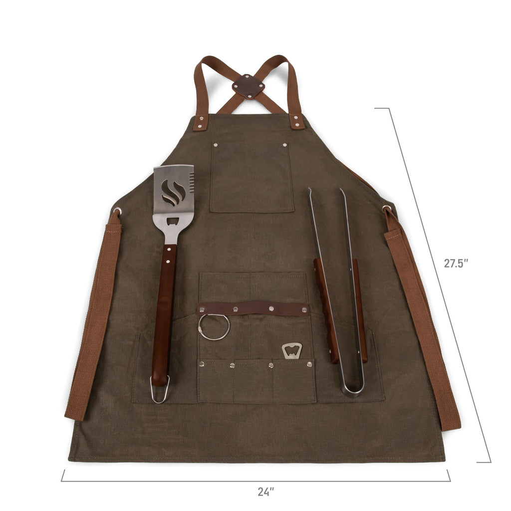 BBQ Apron with Tools & Bottle Opener - Paranoid Ranch