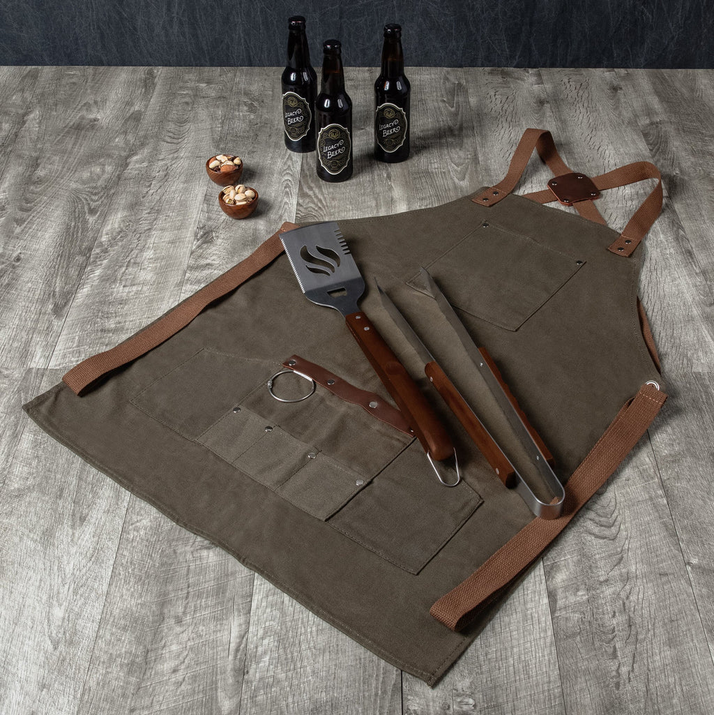 BBQ Apron with Tools & Bottle Opener - Paranoid Ranch