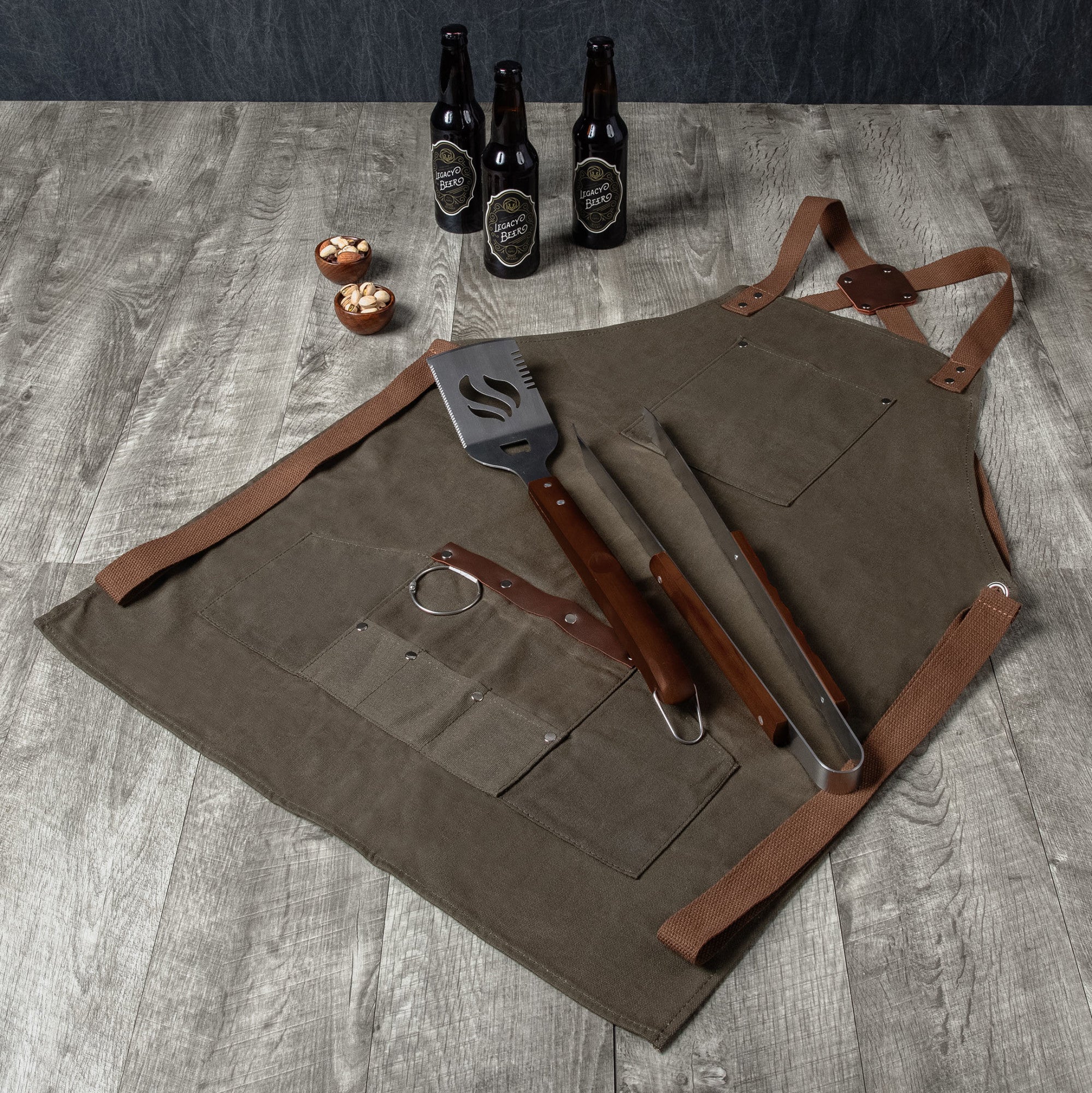 BBQ Apron with Tools & Bottle Opener - Paranoid Ranch