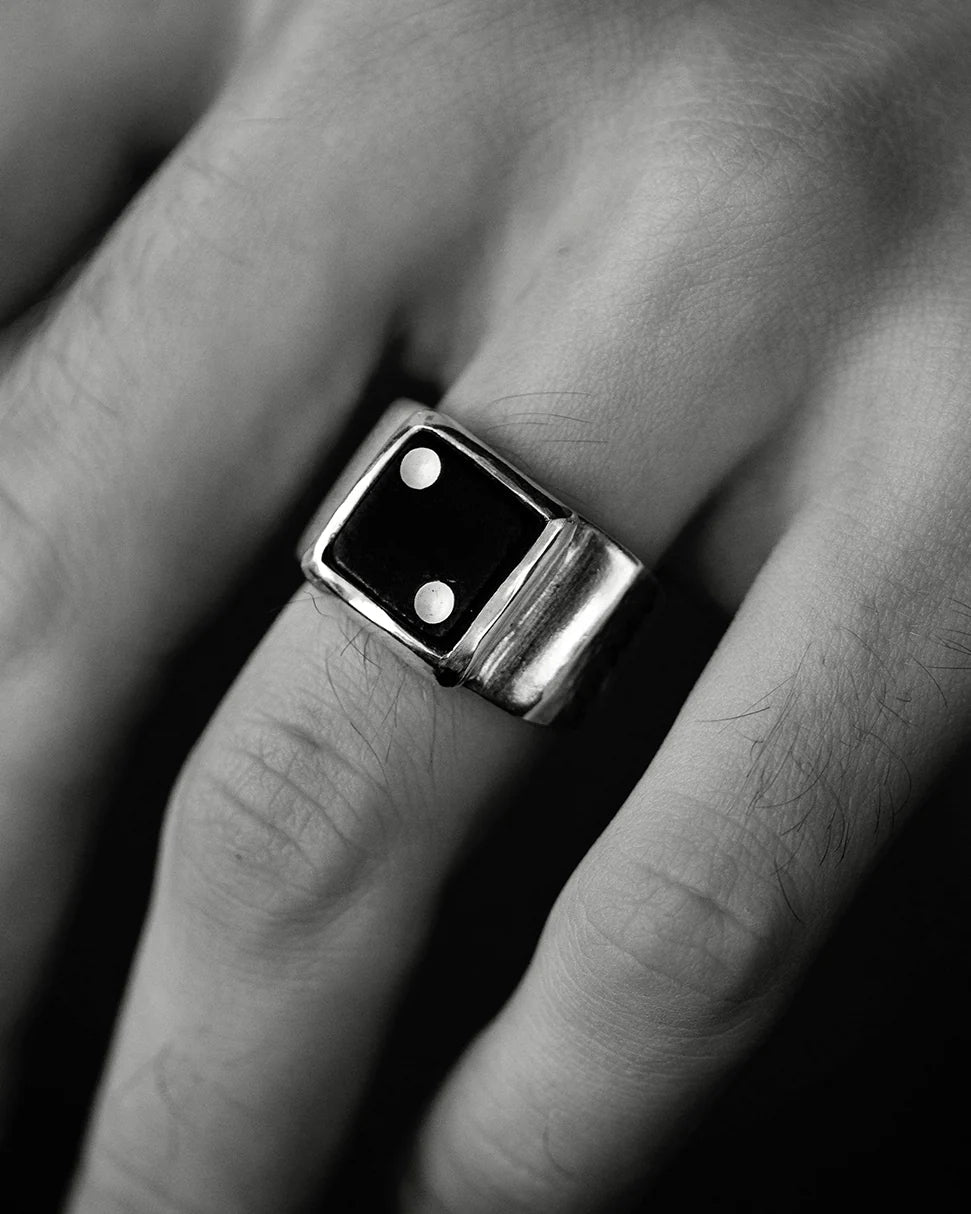 Black Lucky Dice Ring - Paranoid Ranch