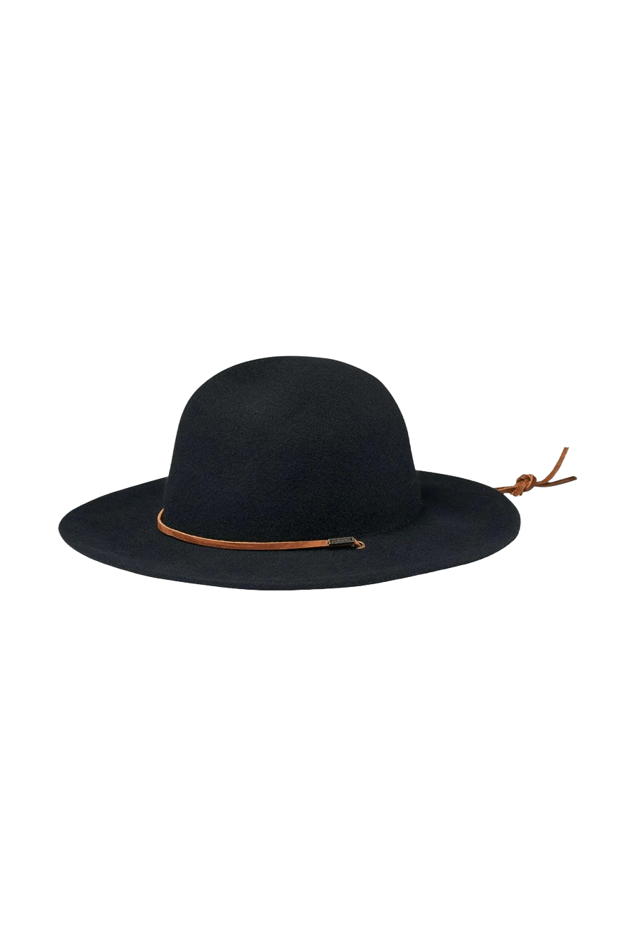 Brixton 20th Anniversary Tiller Hat — unisex wide-brim wool felt fedora with leather drawcord and flat crown.