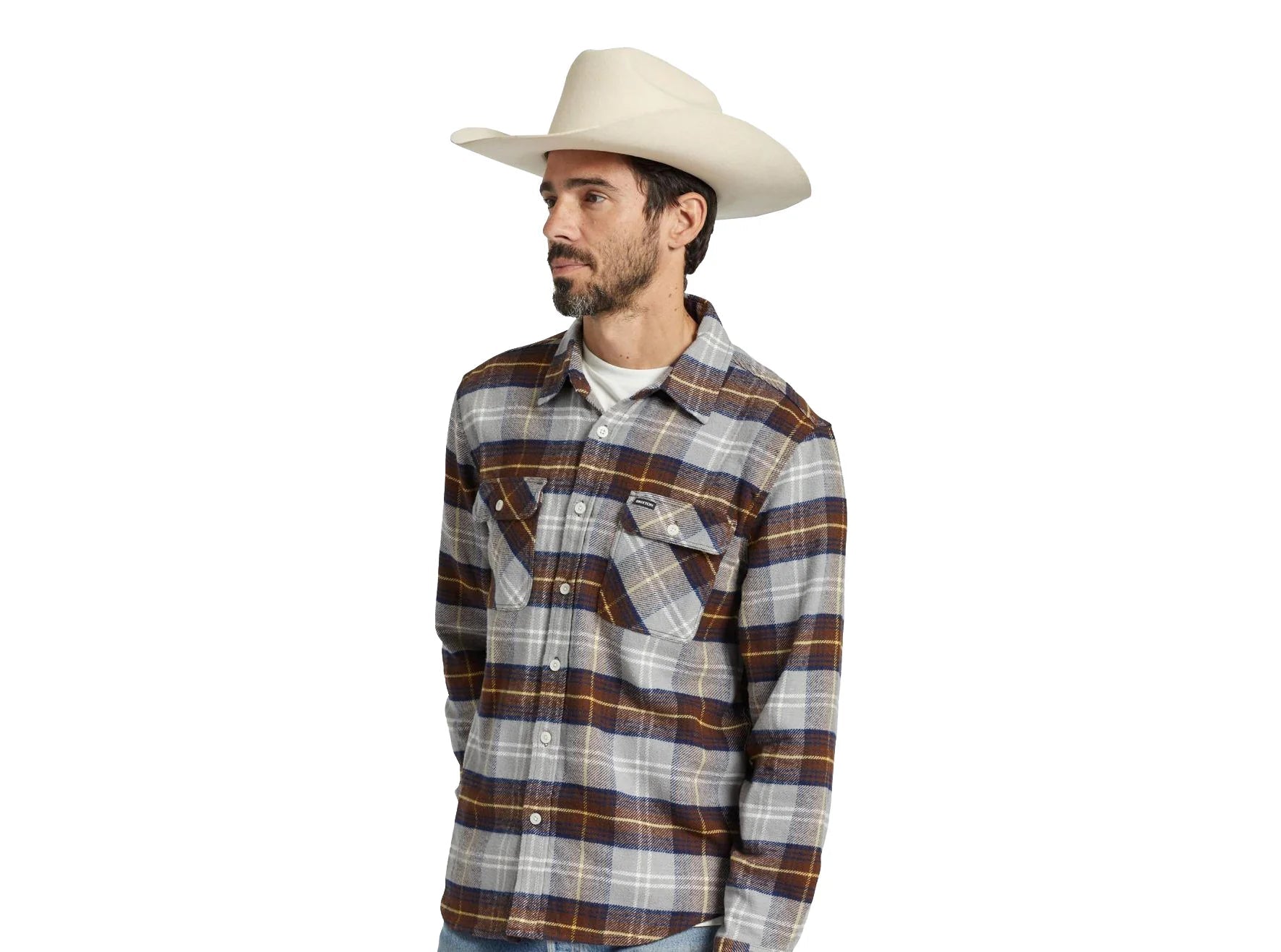 Model wearing El Paso Reserve Cowboy Hat with adjustable inner strap, moisture-wicking sweatband, and leather band.