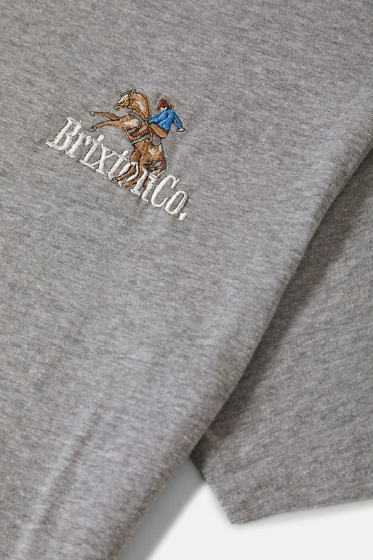 Brixton Inwood Standard Fit T-Shirt, soft cotton with embroidery detail on chest.