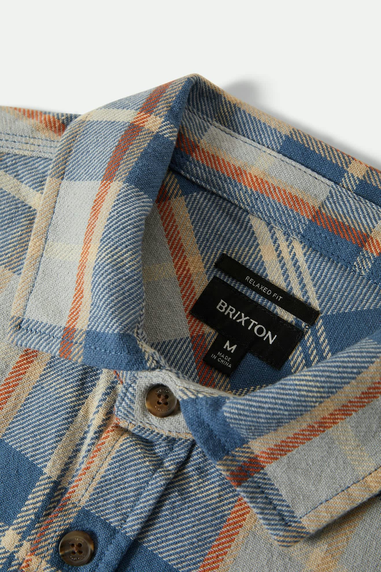 Brixton Vintage Wash Flannel Shirt Collar - Paranoid Ranch