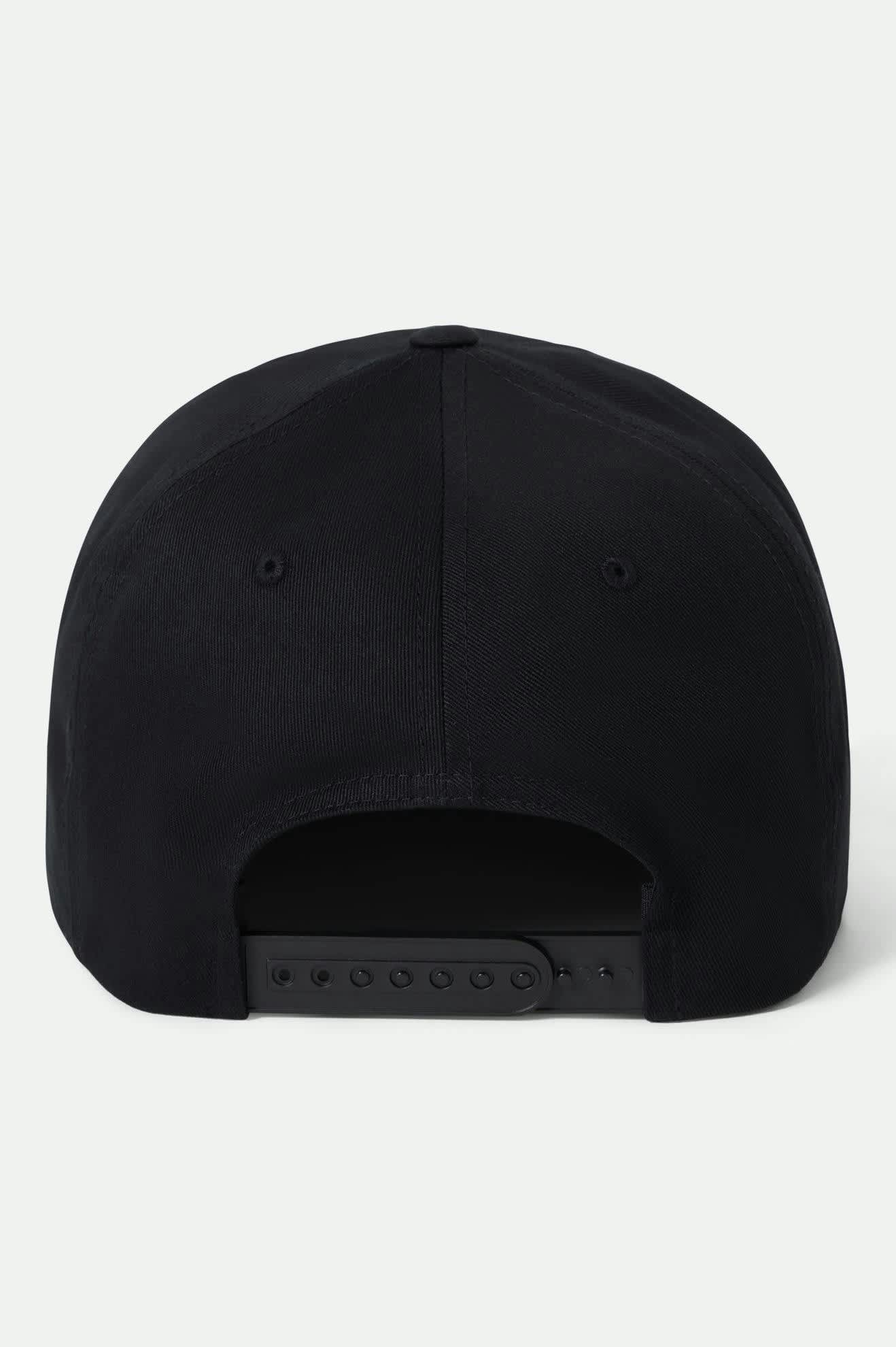 Back view of Brixton Waller Snapback hat with adjustable snapback closure and moisture-wicking sweatband.