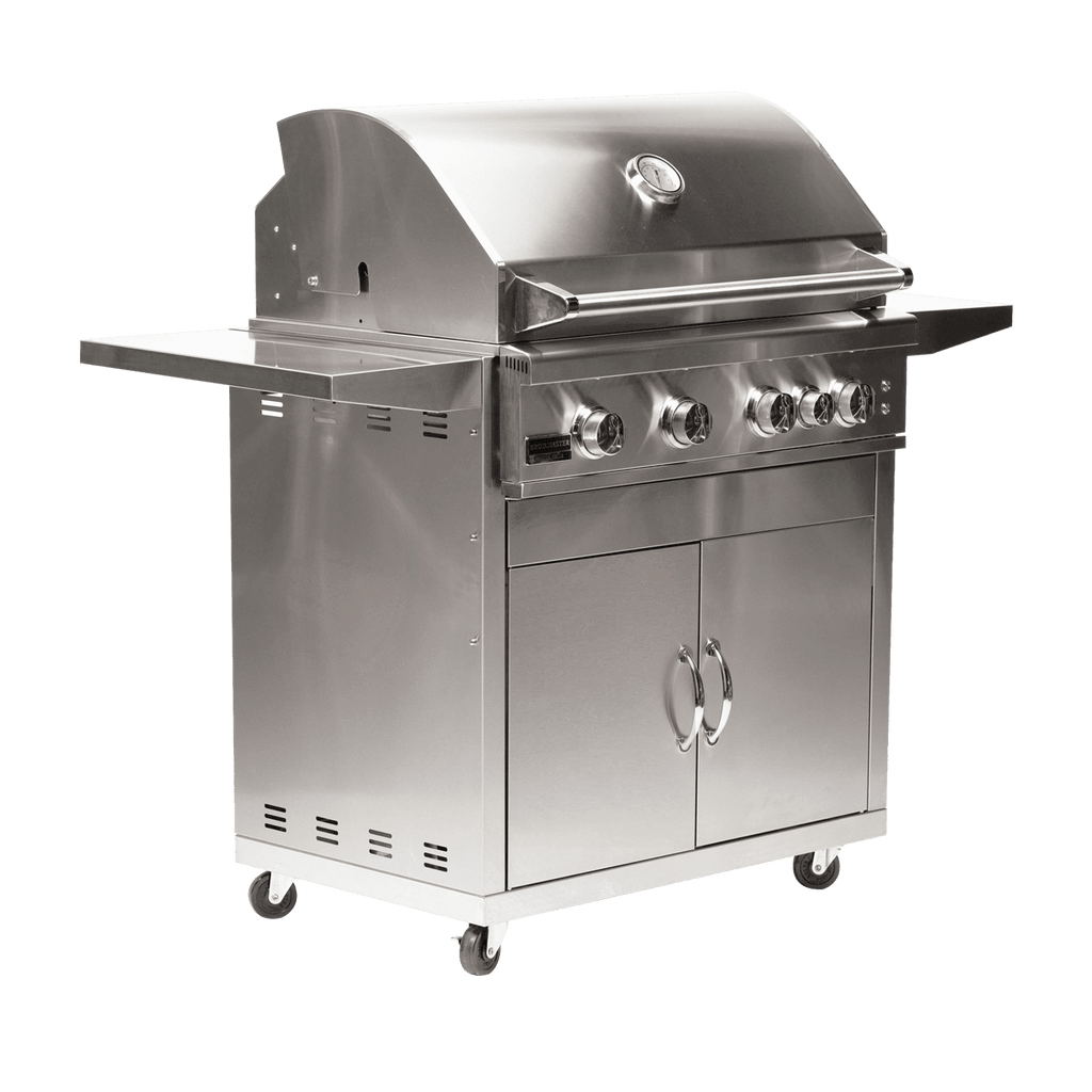 Broilmaster B - Series Deluxe 32 - Inch Freestanding Stainless Steel Gas Grill with Rear Infrared Burner - Paranoid Ranch