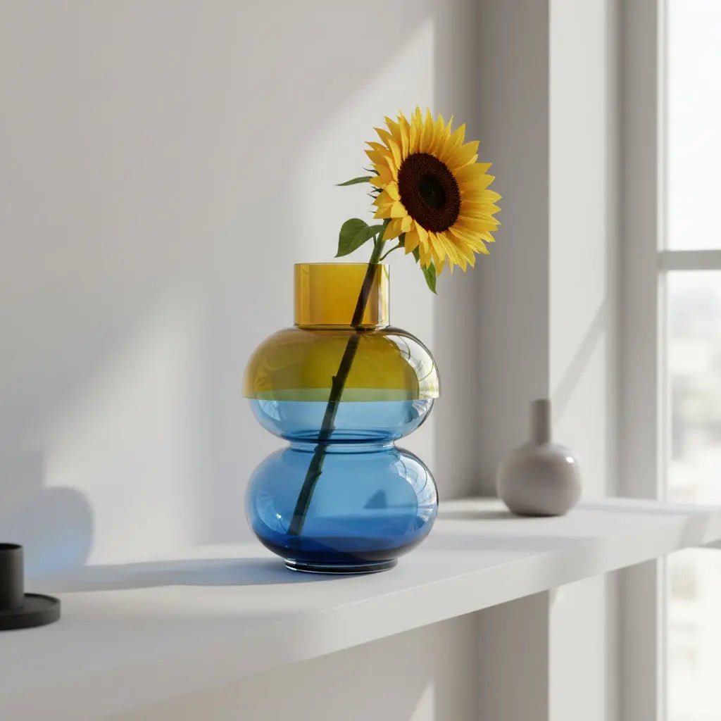 Bubble Large Yellow & Blue Vase - Paranoid Ranch