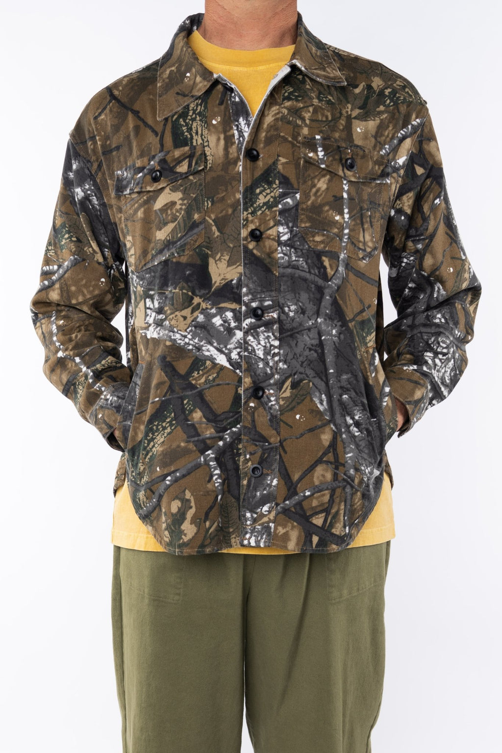 Bucky Camo Split Hem Shirt Jacket - Paranoid Ranch