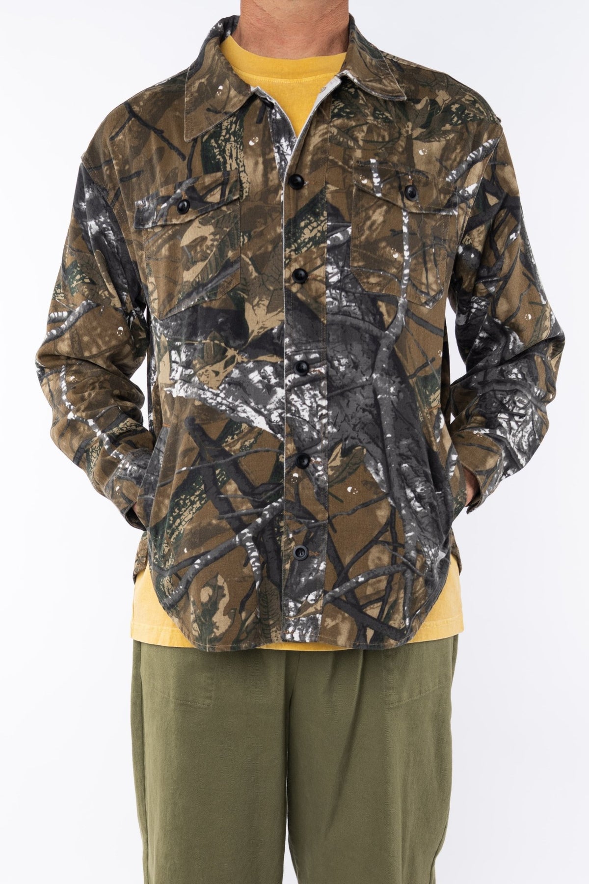 Bucky Camo Split Hem Shirt Jacket - Paranoid Ranch