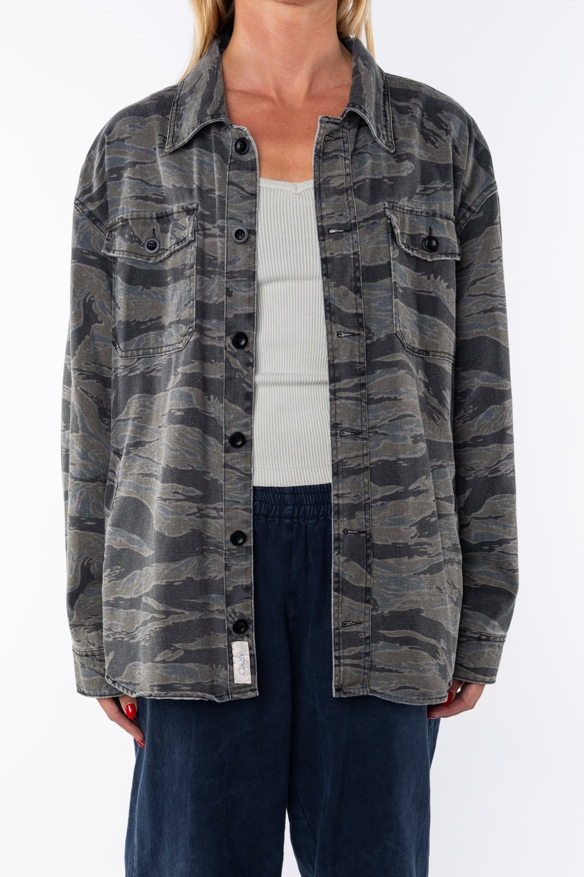 Bucky Camo Split Hem Shirt Jacket - Paranoid Ranch
