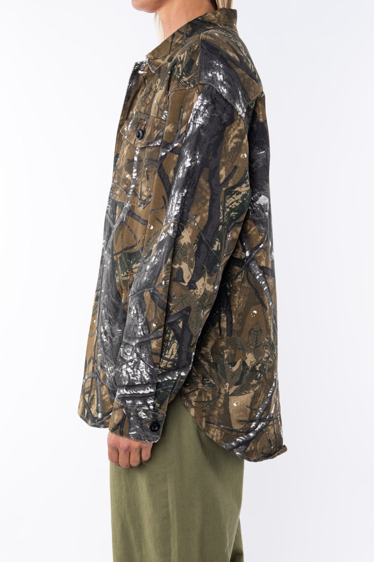 Bucky Camo Split Hem Shirt Jacket - Paranoid Ranch