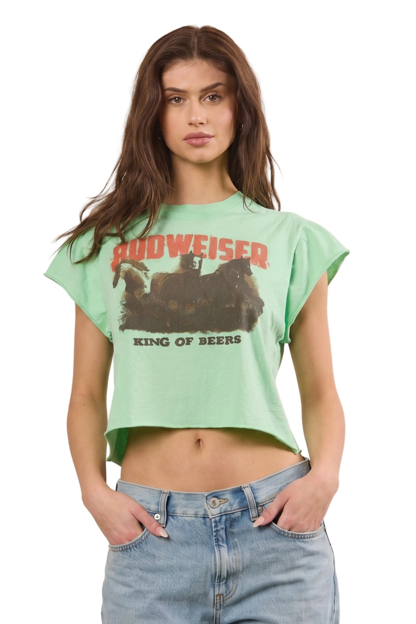 Budweiser Brew Babe Crop Top - Paranoid Ranch