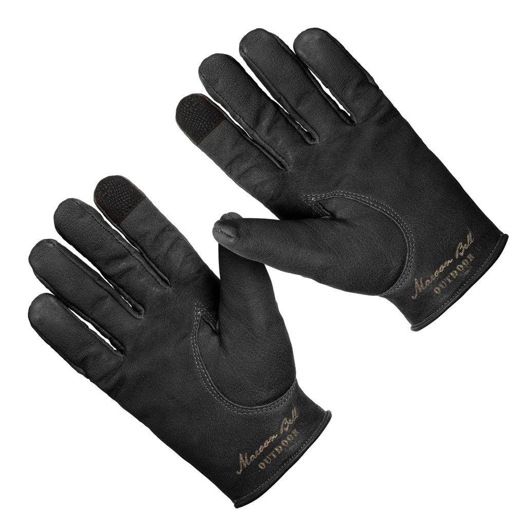 Buffalo Leather Gloves - Pitch Black - Paranoid Ranch