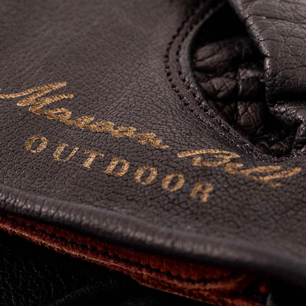 Buffalo Leather Gloves - Pitch Black - Paranoid Ranch