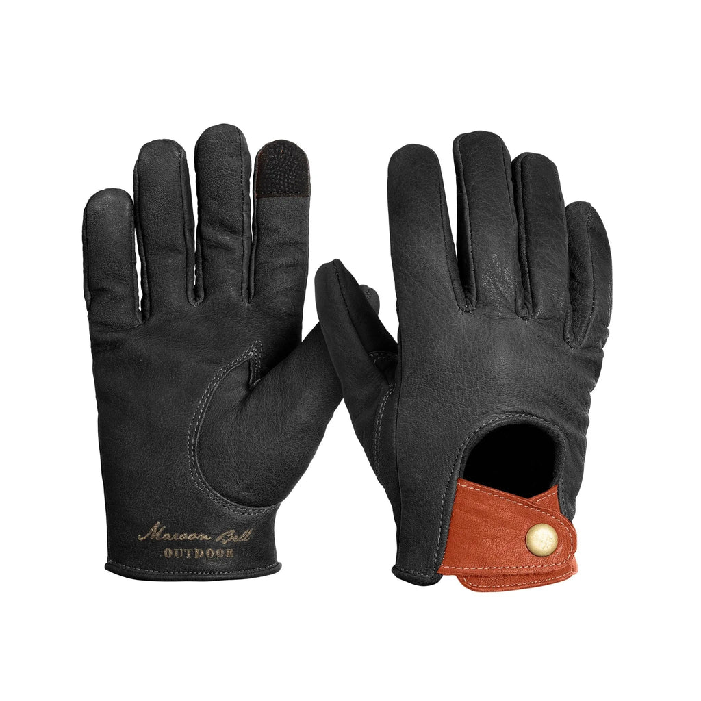 Buffalo Leather Gloves - Pitch Black - Paranoid Ranch