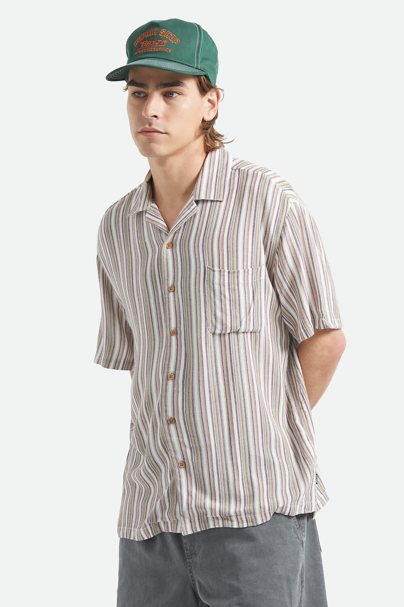 Bunker Twisted Stripe Camp Collar Shirt - Paranoid Ranch