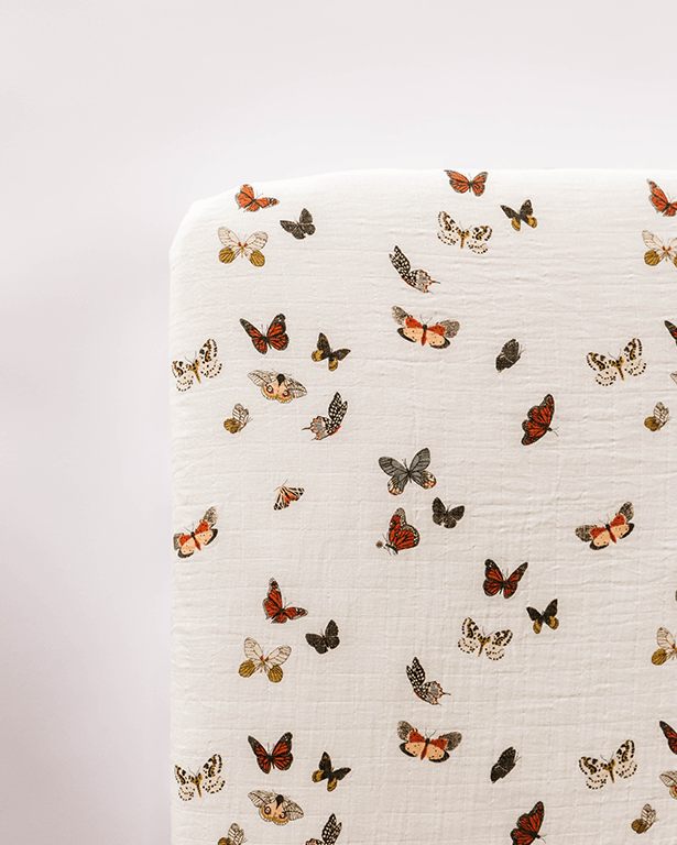 Butterfly Migration Crib Sheet - Paranoid Ranch