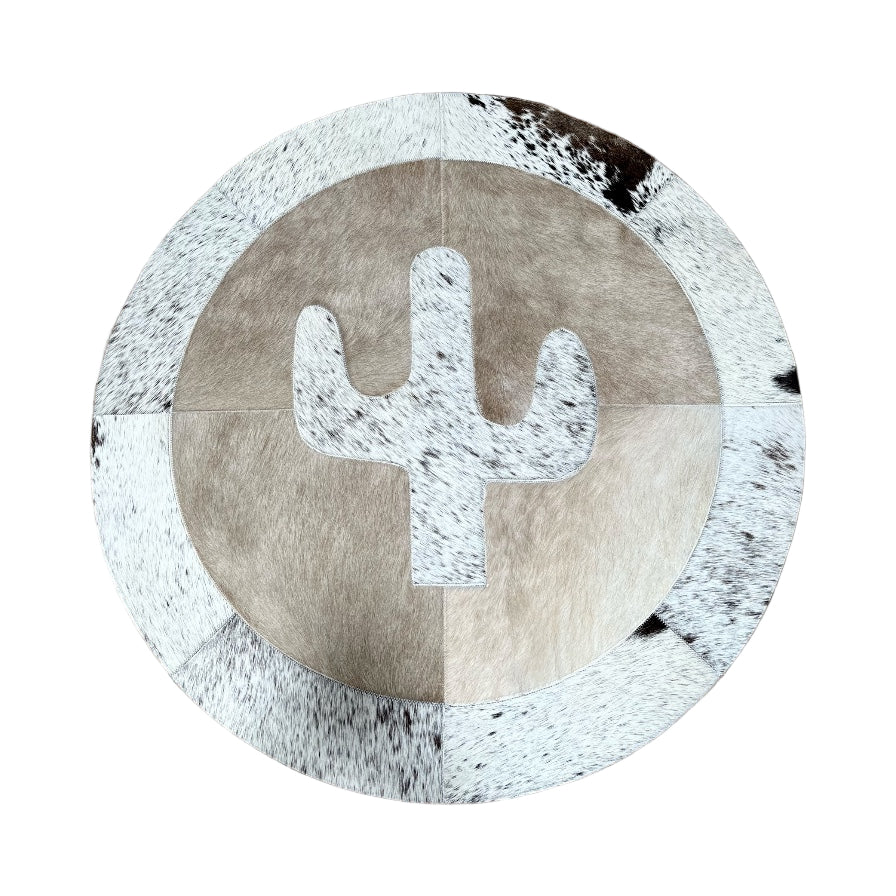 Cactus Cowhide Patchwork Rug - Paranoid Ranch