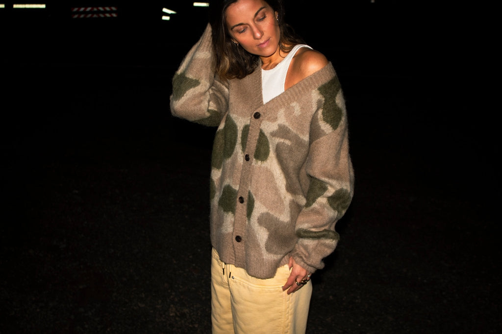 Camo Mohair Cardigan - Paranoid Ranch