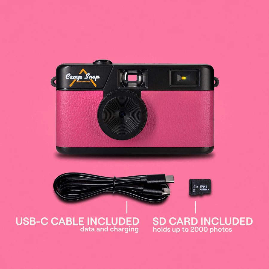 Camp Snap Camera (Screen - Free Digital Camera) - Flamingo Pink - Paranoid Ranch