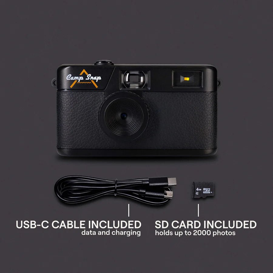 Camp Snap Camera (Screen - Free Digital Camera) - Stealth Black - Paranoid Ranch