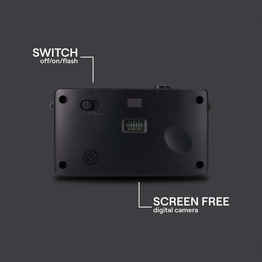 Camp Snap Camera (Screen - Free Digital Camera) - Stealth Black - Paranoid Ranch