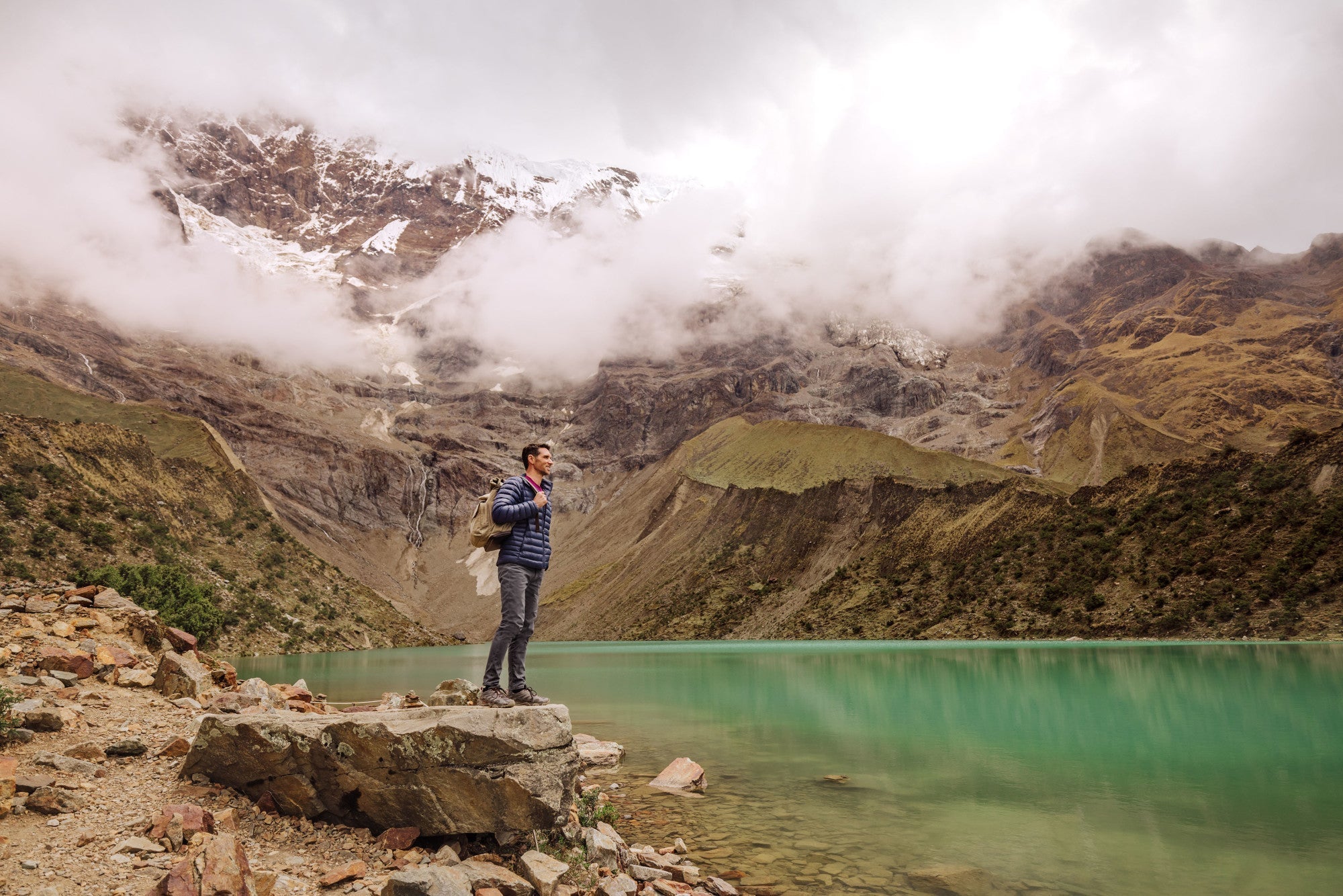 Carmel Roll Top Picnic Backpack Cooler with Utensil Set & Glass Water Bottles - Paranoid Ranch