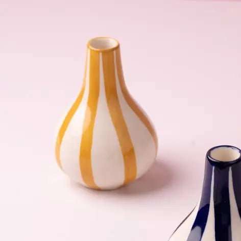 Ceramic Stripe Vase, Yellow - Paranoid Ranch