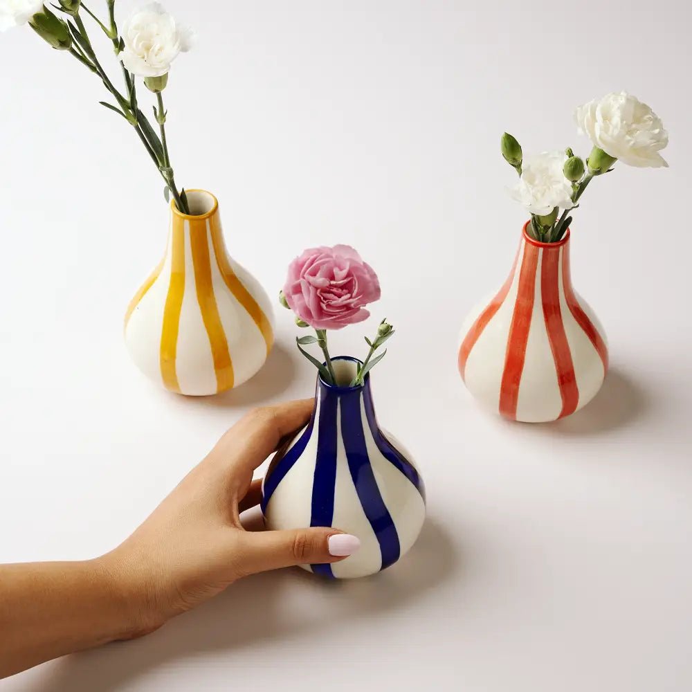 Ceramic Stripe Vase, Yellow - Paranoid Ranch