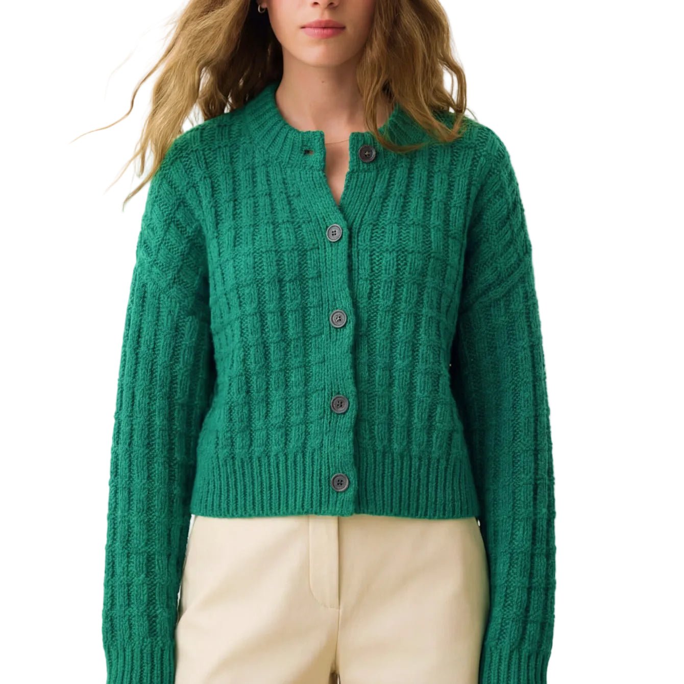 Cloud Cotton Basket Stitch Cardigan - Paranoid Ranch