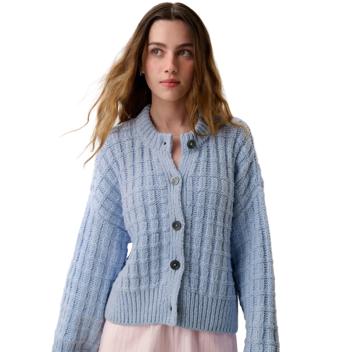 Cloud Cotton Basket Stitch Cardigan - Paranoid Ranch