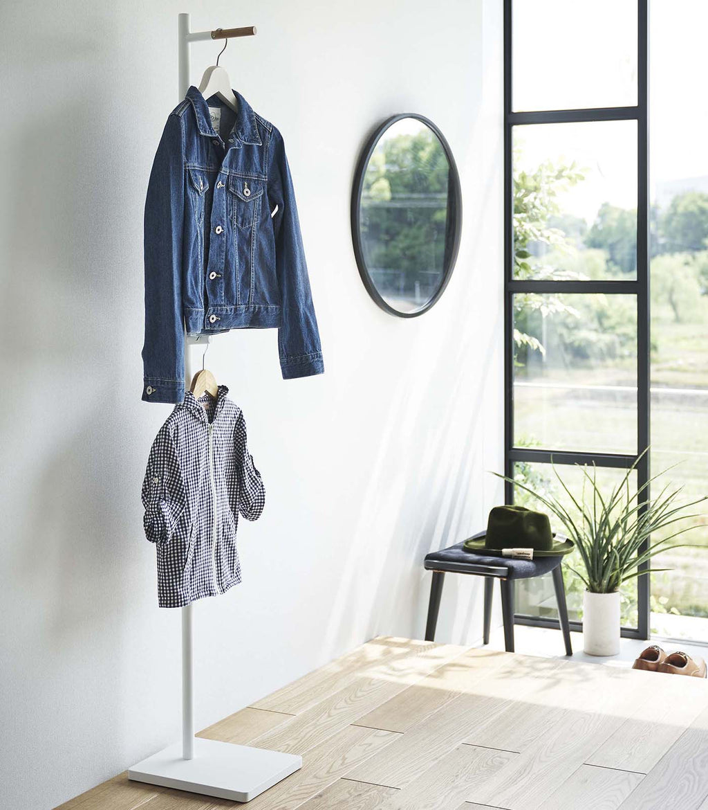 Coat Rack (63.98" H) - Steel + Wood - Paranoid Ranch