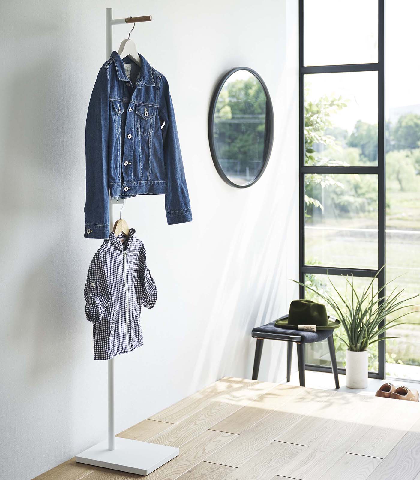 Coat Rack (63.98" H) - Steel + Wood - Paranoid Ranch